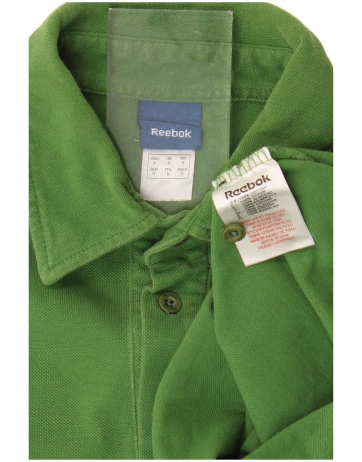 Polo masculino Reebok pequeno algodão verde