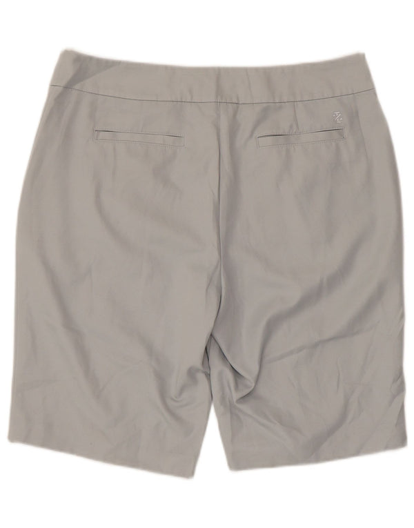 Izod Womens Golf Chino Shorts US 12 Grande W36 Cinza Poliéster