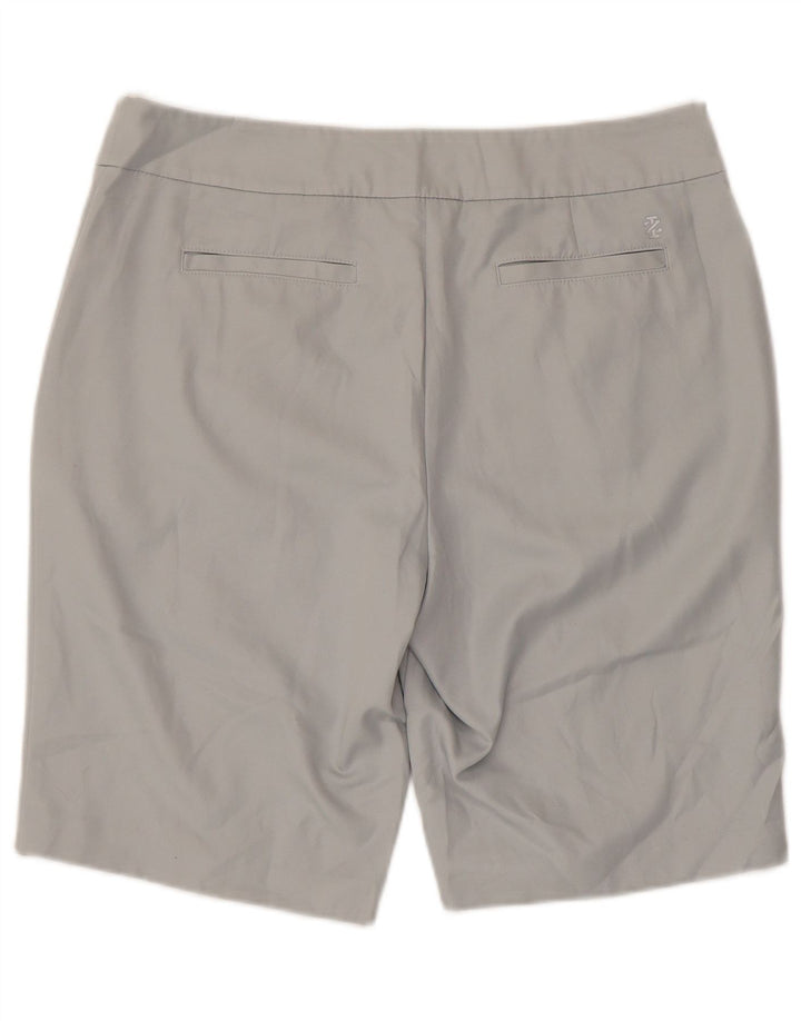 Izod Womens Golf Chino Shorts US 12 Grande W36 Cinza Poliéster
