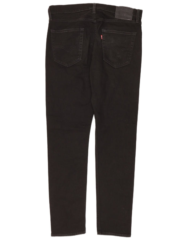 Levi's Mens 512 Slim Tapered Jeans W34 L32 Black Cotton