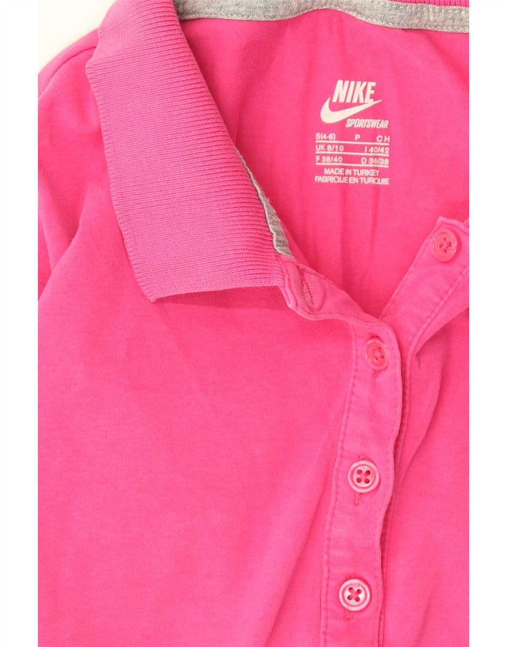 Camisa polo feminina Nike US 4/6 pequena rosa