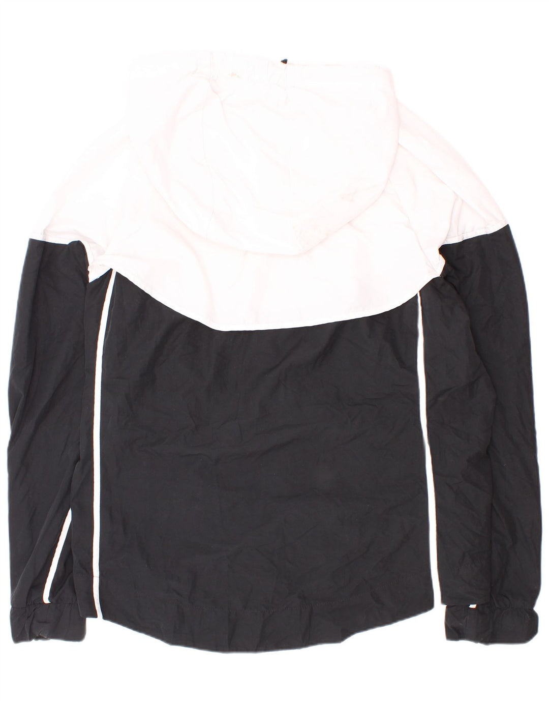 Jaqueta masculina Nike com capuz e moletom médio branco colorblock poliéster