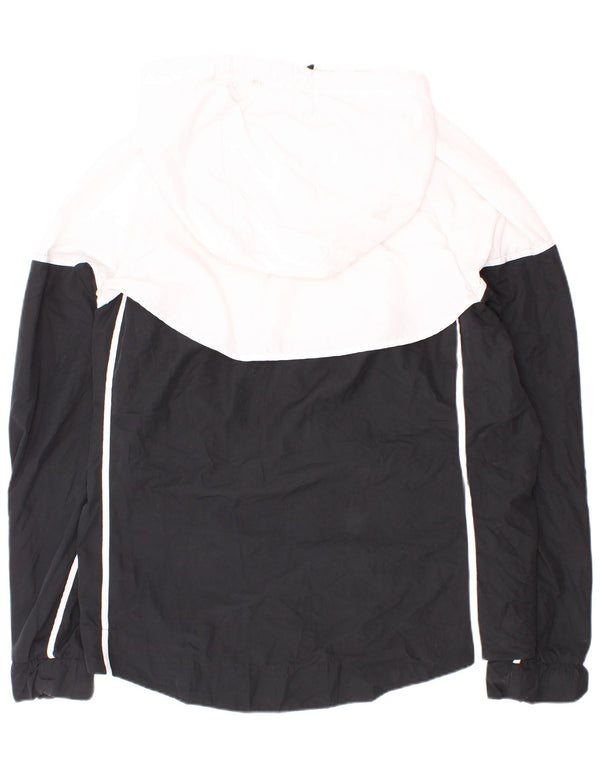 Jaqueta masculina Nike com capuz e moletom médio branco colorblock poliéster