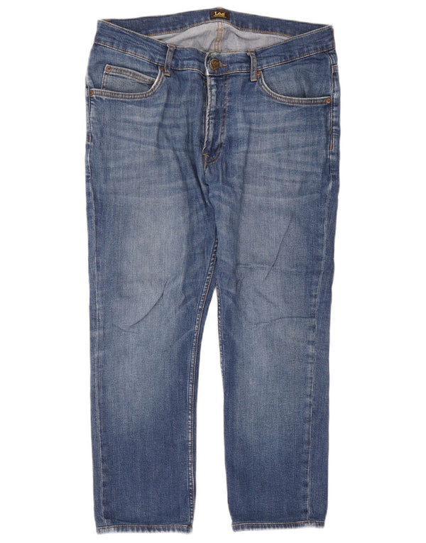 Lee Mens Rider Calça Jeans W33 L24 Azul Algodão