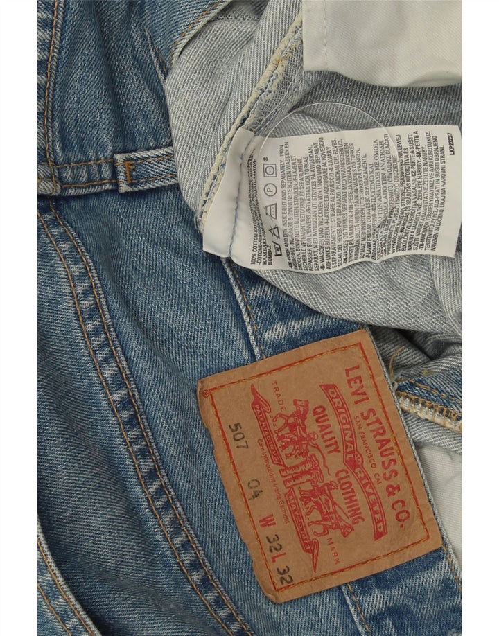 LEVI'S Masculino 507 Bootcut Jeans W32 L32 Azul Algodão