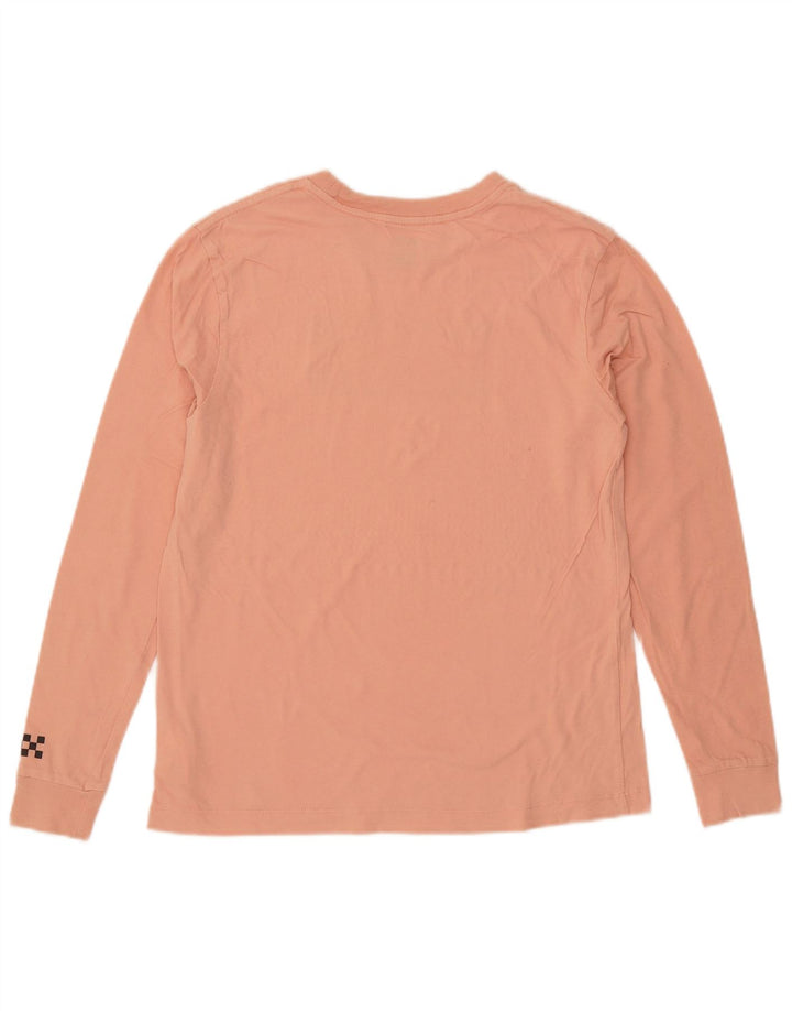 Top gráfico feminino VANS manga comprida UK 10 pequeno algodão rosa