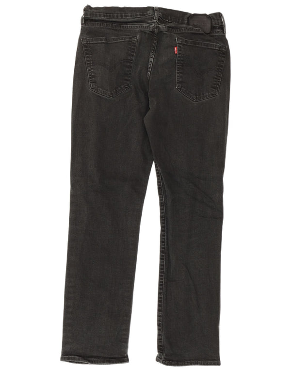 Calça jeans reta masculina Levi's W33 L30 algodão preto