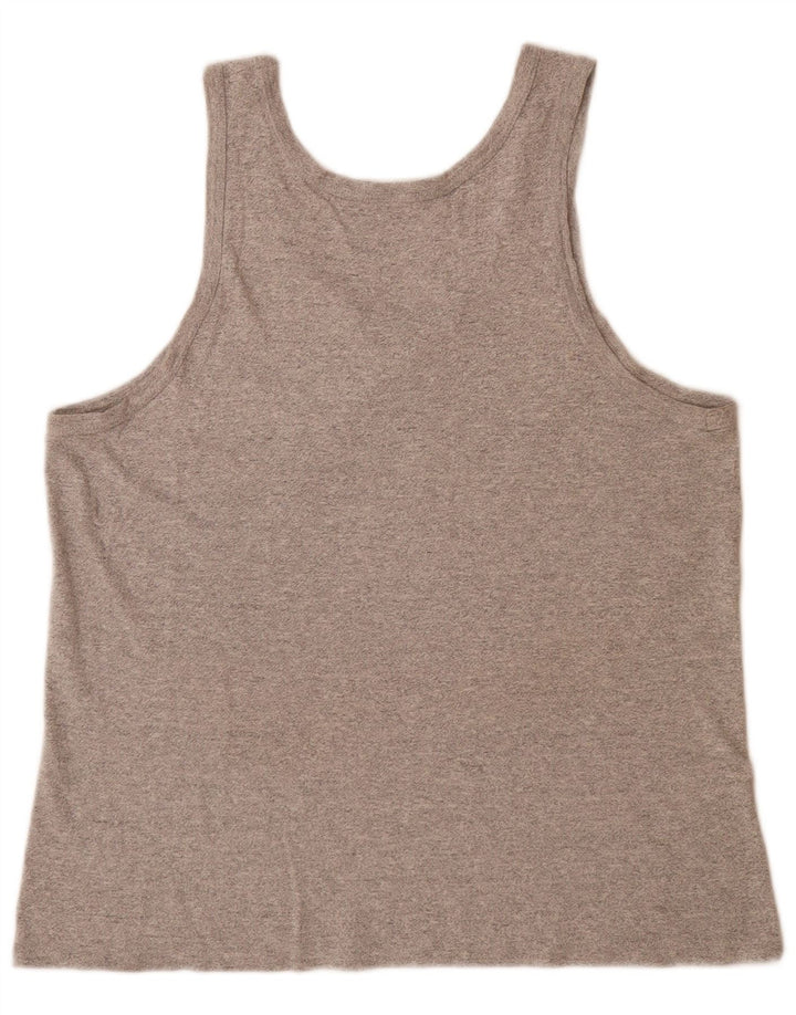 Colete masculino Champion XL cinza manchado de algodão