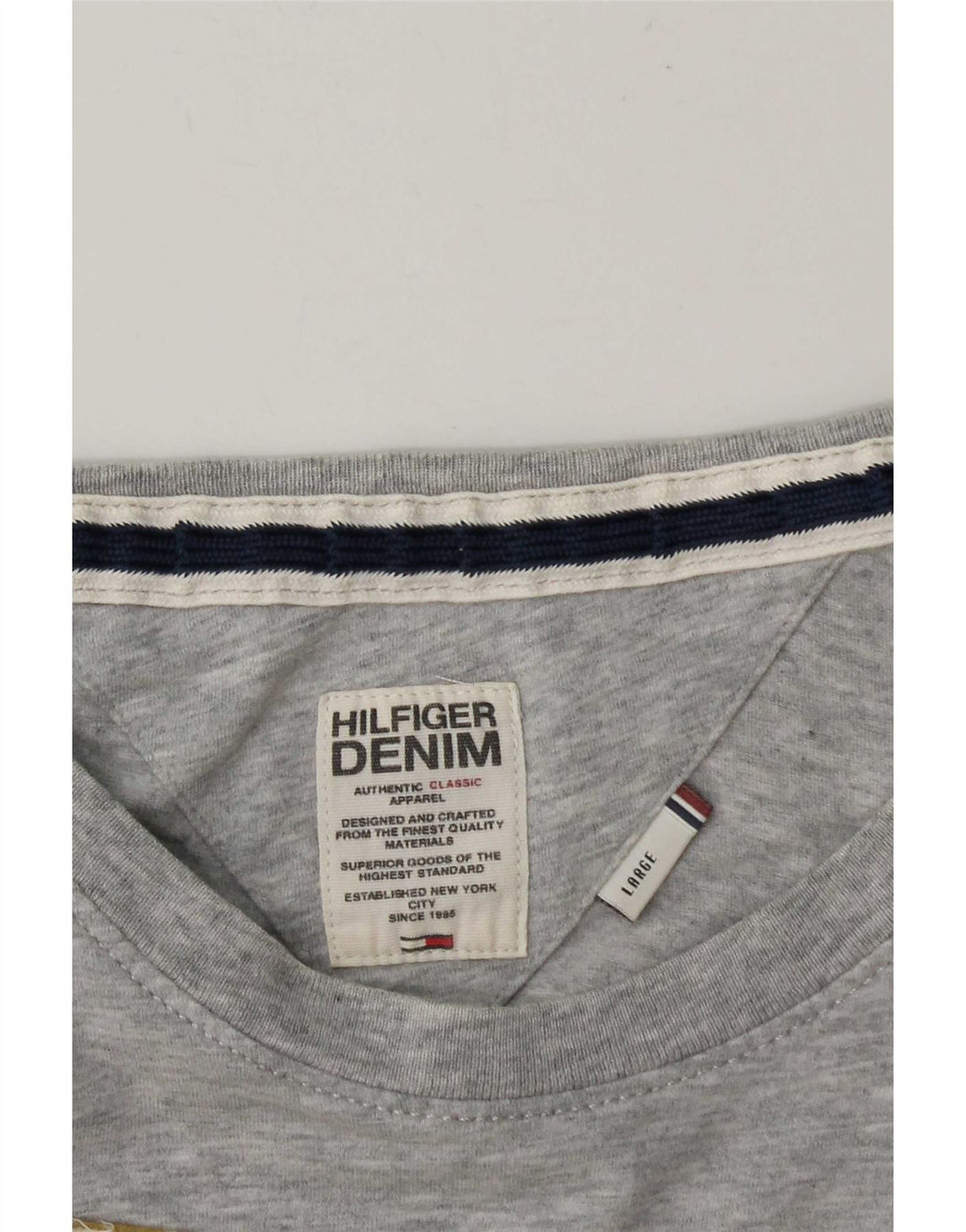 Tommy Hilfiger Camiseta masculina gráfica grande cinza