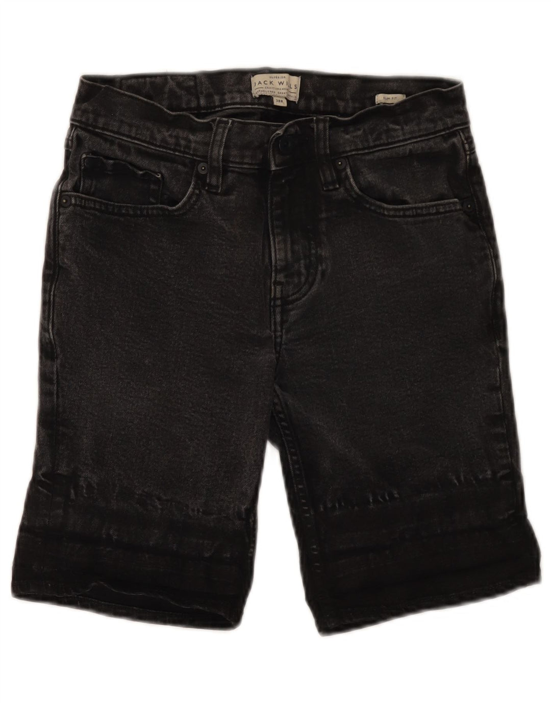 Shorts jeans feminino slim fit Jack Wills W28 médio preto