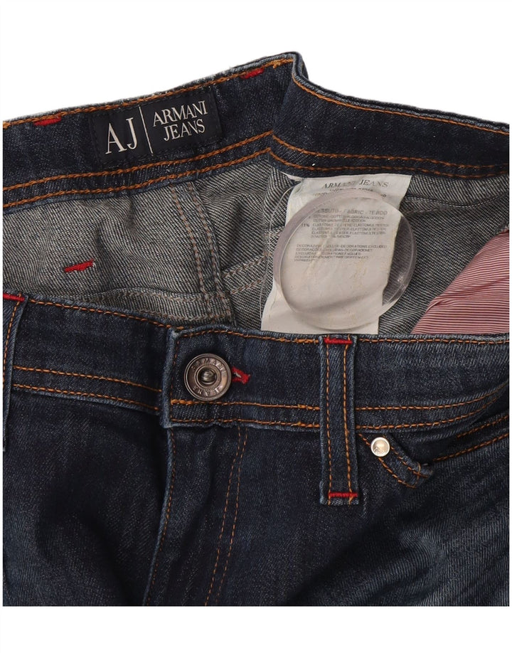 Jeans retos femininos Armani W30 L29 algodão azul marinho