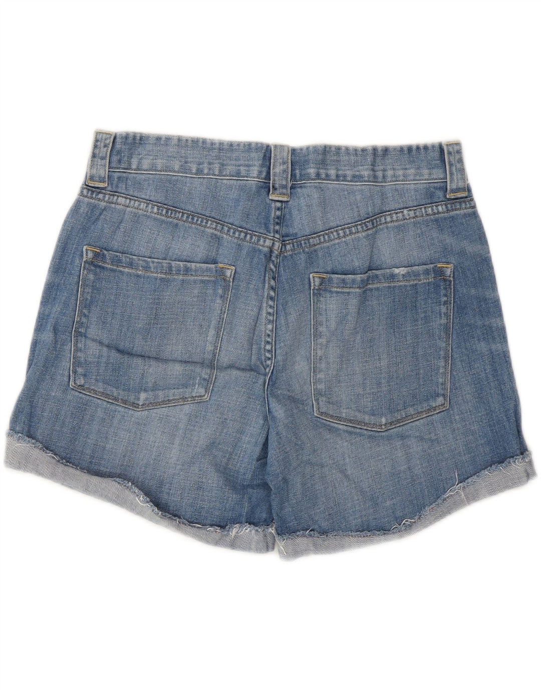 J. CREW Shorts jeans feminino EUA 6 médio W30 algodão azul