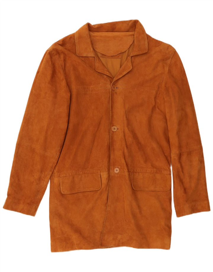 Jaqueta masculina de camurça VINTAGE IT 52 XL couro bege