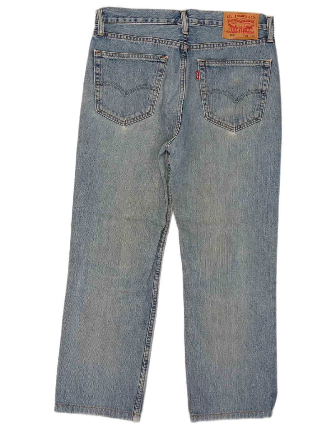 Levi's Masculino 516 Slim Straight Jeans W32 L26 Azul Algodão