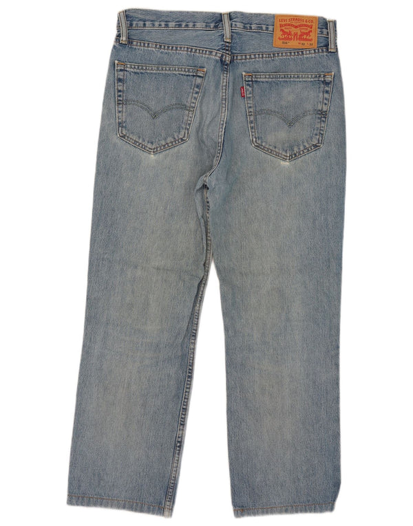 Levi's Masculino 516 Slim Straight Jeans W32 L26 Azul Algodão