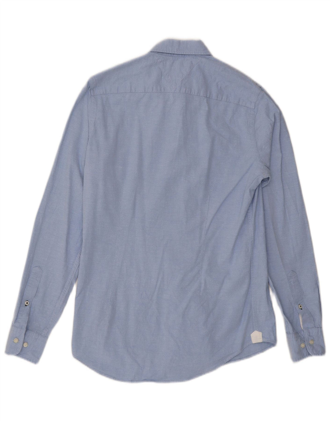 Camisa masculina Tommy Hilfiger Slim Fit pequena azul algodão