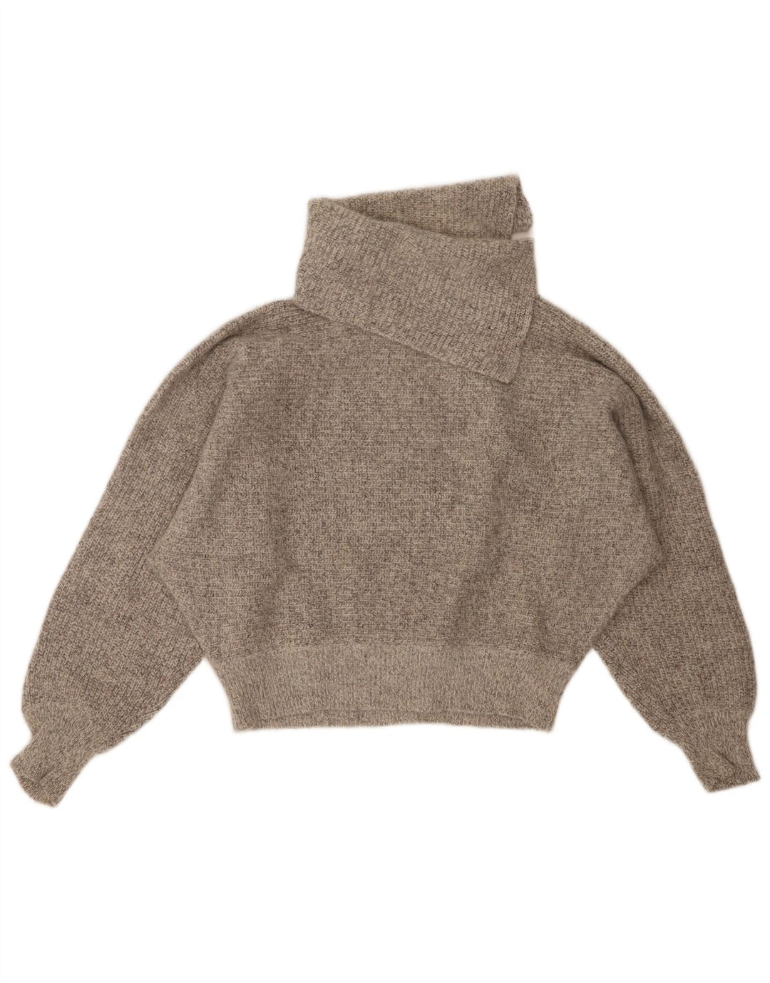 Suéter feminino BAGARRY com gola redonda e gola alta Reino Unido 14 grande cinza manchado