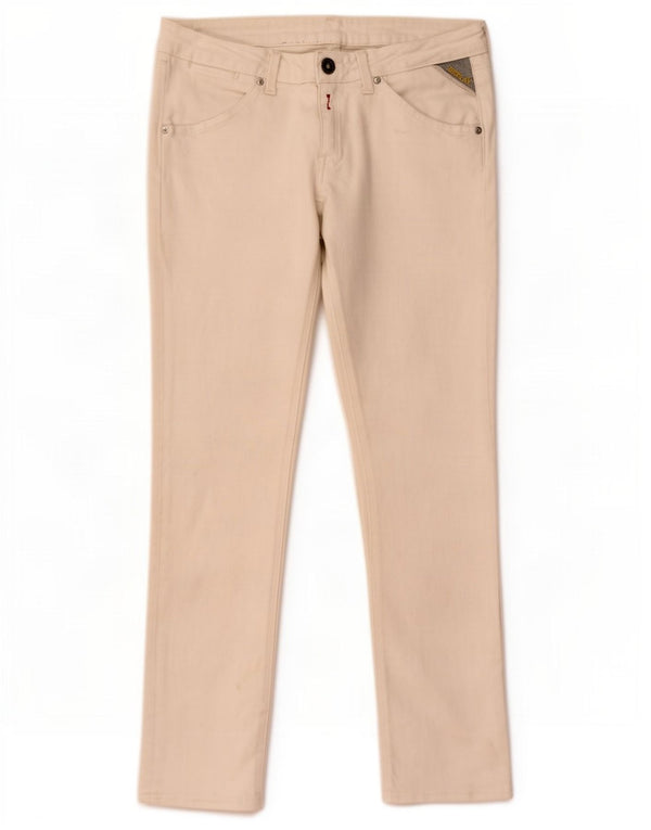 Calça feminina casual slim Replay W30 L30 algodão branco