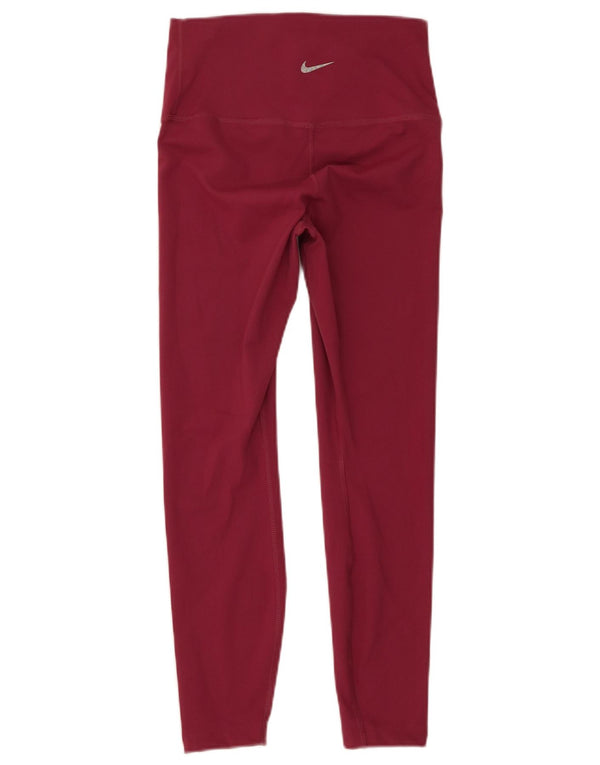 Leggings de ioga femininas Nike UK 12 médio Borgonha
