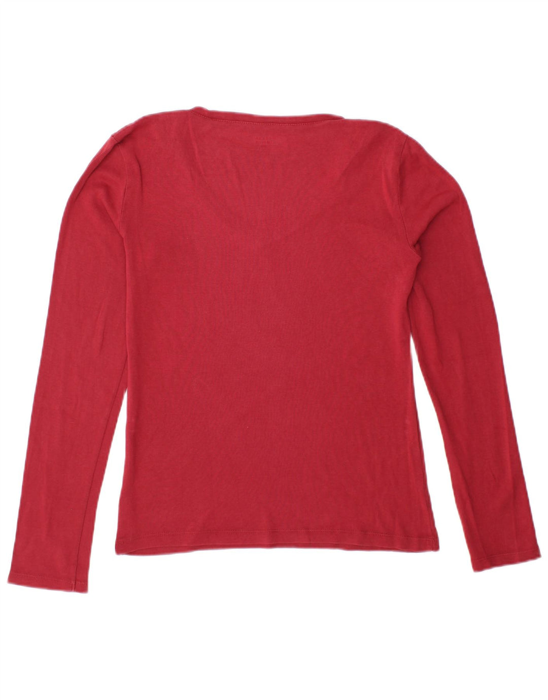 Top feminino TOMMY HILFIGER manga comprida UK 10 pequeno vermelho