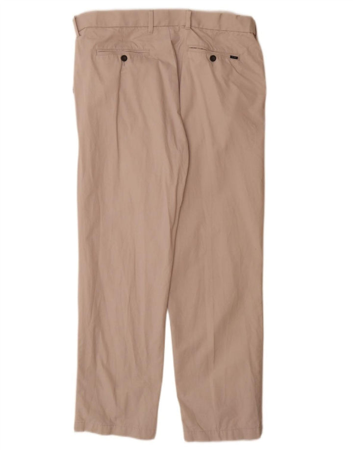 Calça masculina de ajuste regular Marks & Spencer W36 L31 algodão cinza