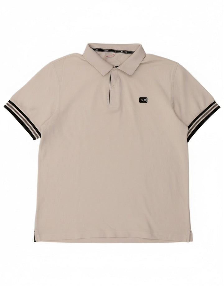 Camisa polo masculina SUN68 2XL algodão branco