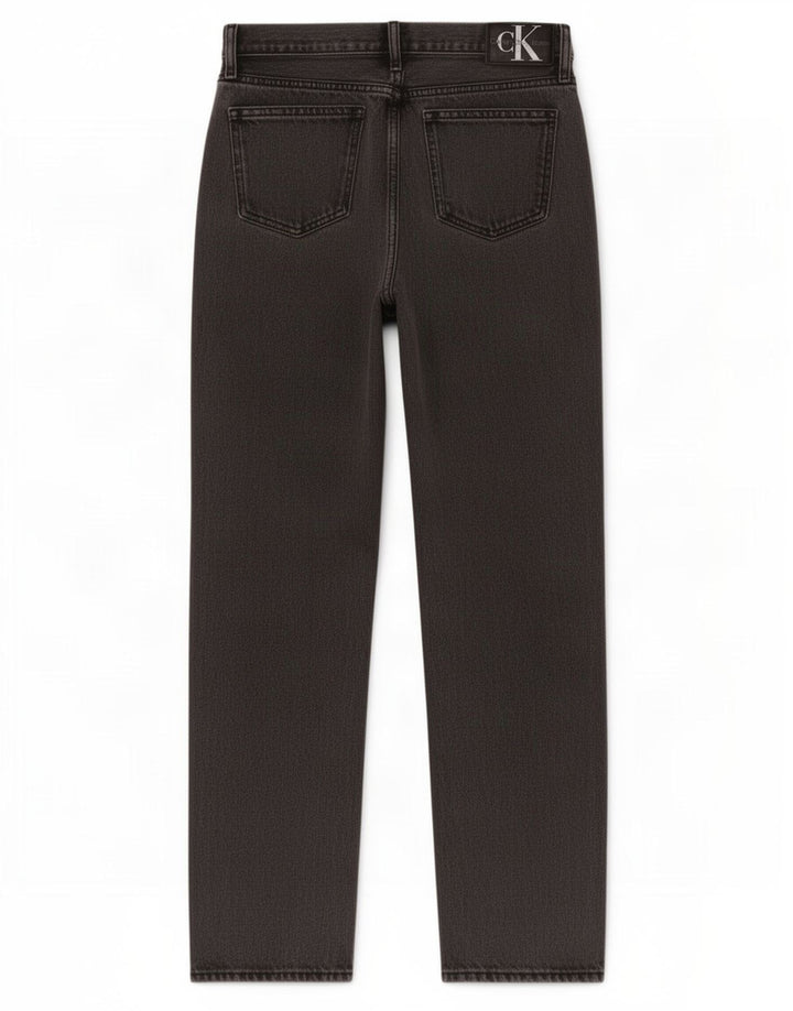 Calça jeans reta feminina Calvin Klein W27 L30 cinza