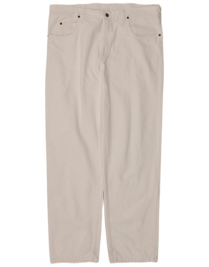 LEE Masculino Kansas Straight Jeans W40 L34 Algodão Branco