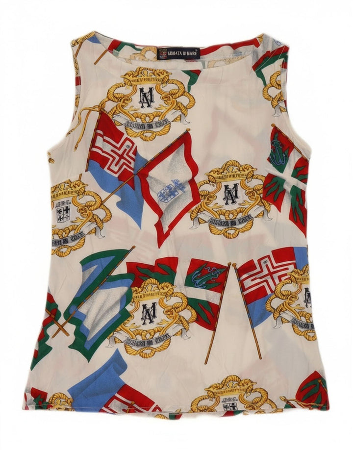 Blusa feminina Armata Di Mare com padrão abstrato IT 44 médio branco