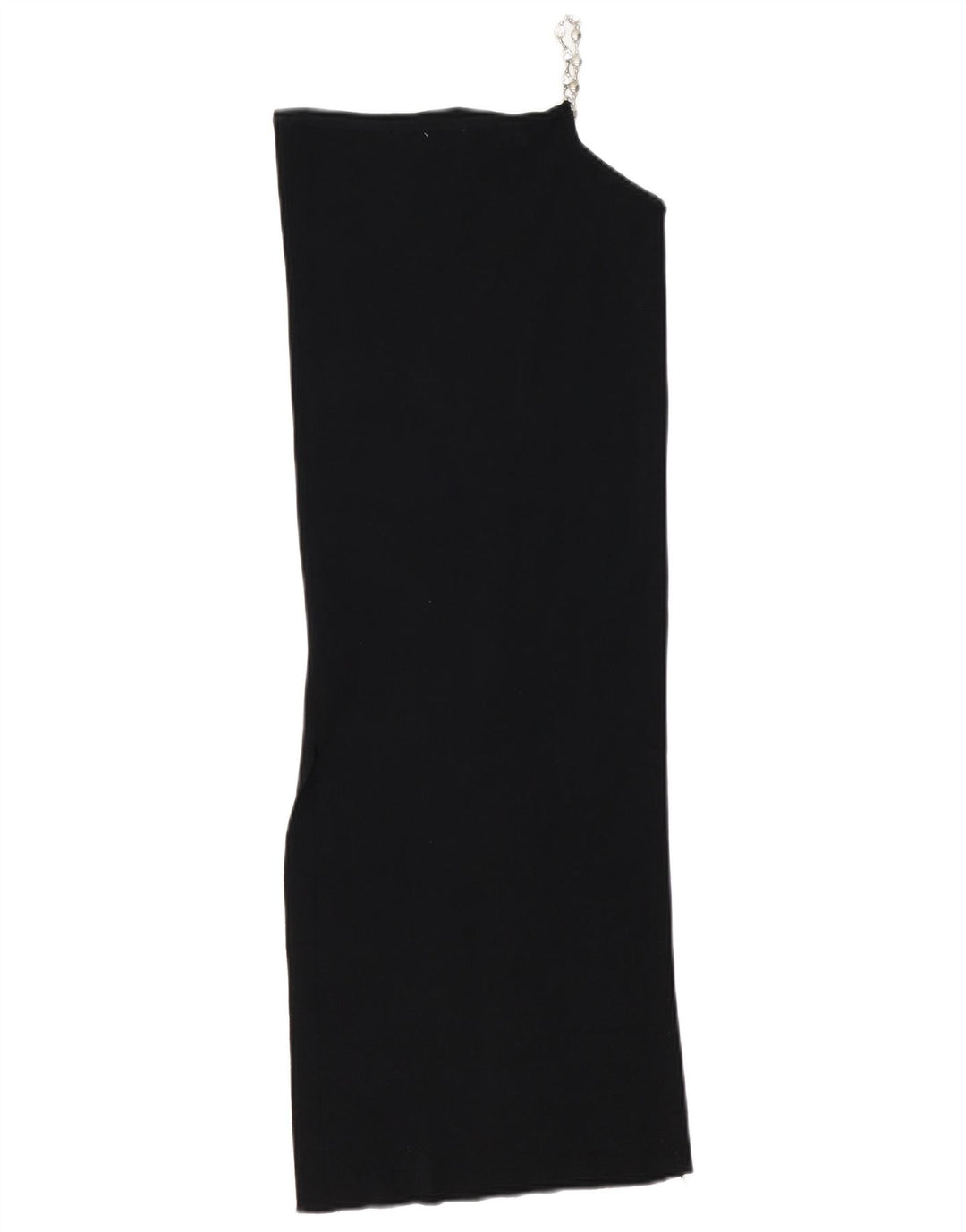Vestido feminino Zara de um ombro Reino Unido 10 pequeno preto viscose