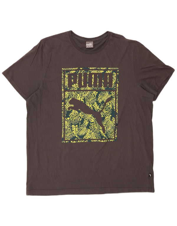Camiseta gráfica masculina PUMA Top 2XL cinza