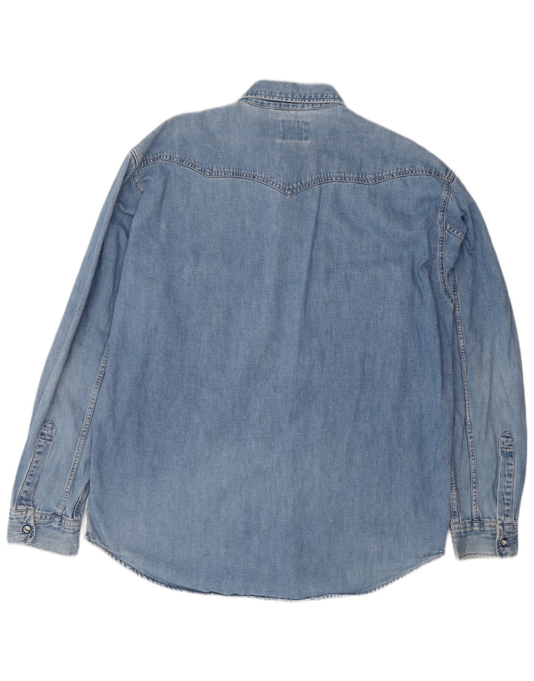 Camisa jeans masculina LEVI'S grande algodão azul