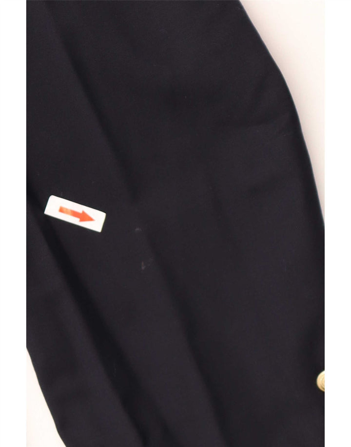Jaqueta blazer masculina Chaps Regular Fit 1 botão Reino Unido 44 2XL azul marinho nova lã