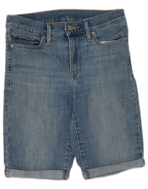 Shorts jeans feminino Levi's W26 pequeno algodão azul