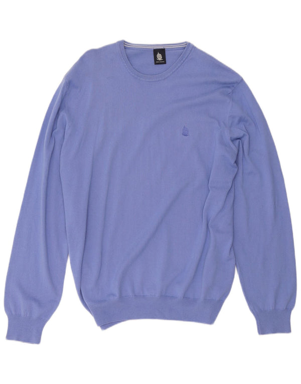 Suéter feminino Marina Yachting com gola canoa e algodão azul UK 20 2XL