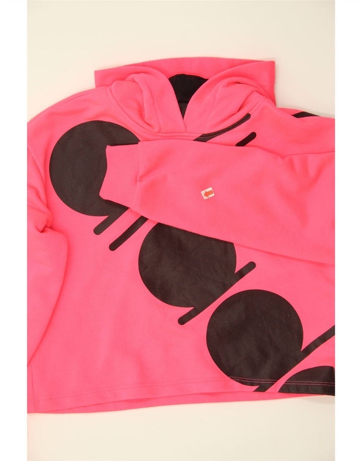 DIADORA Girls Graphic Hoodie Jumper 13-14 Years Pink Vintage Diadora and Second-Hand Diadora from Messina Hembry 