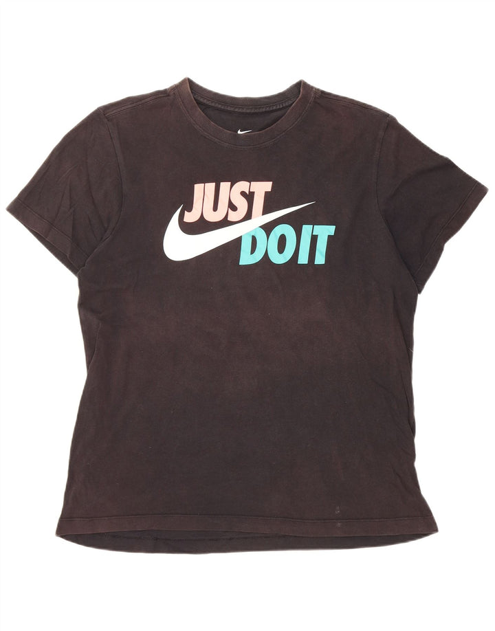 Camiseta Nike Feminina Graphic Top UK 14 Médio Algodão Preto