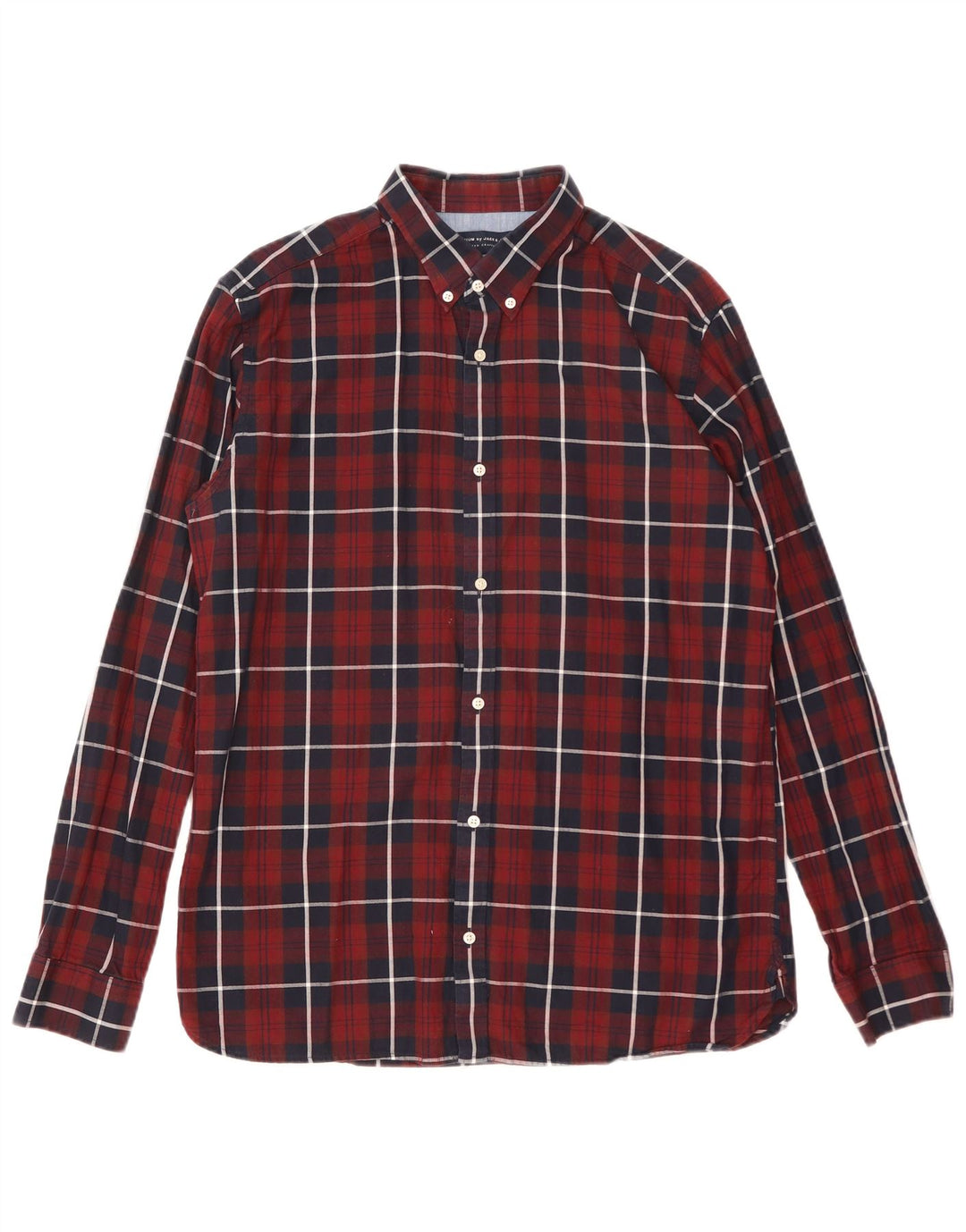 Camisa masculina Jack & Jones XL Borgonha xadrez algodão
