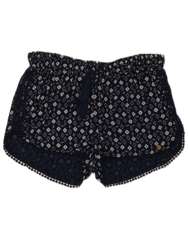 Hot Pants Superdry Feminino Grande W32 Viscose Geométrica Azul Marinho