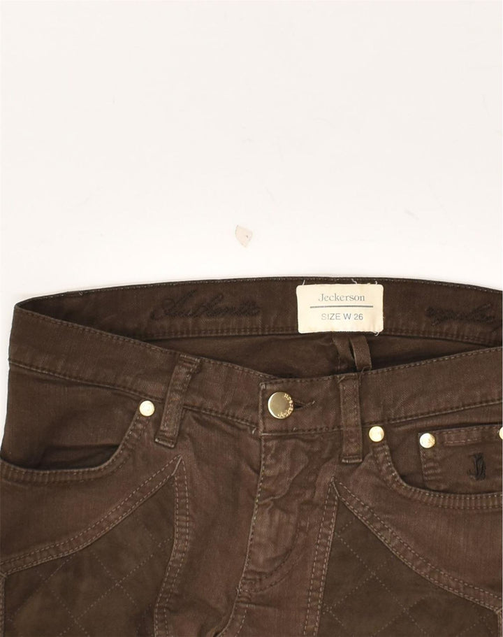 JECKERSON Womens Slim Jeans W26 L30 Brown Cotton | Vintage Jeckerson | Thrift | Second-Hand Jeckerson | Used Clothing | Messina Hembry 