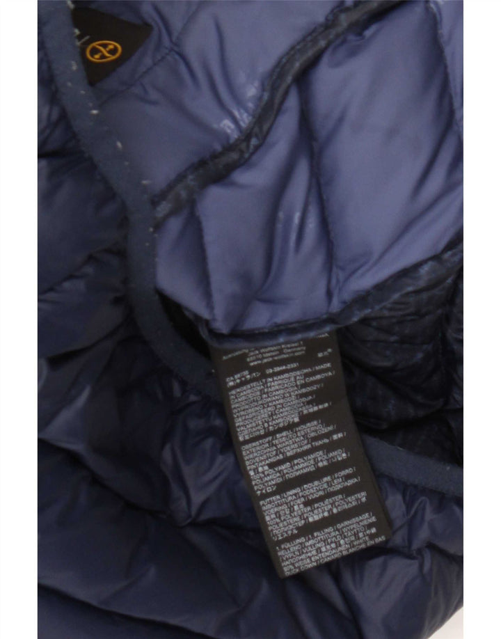 Jaqueta acolchoada feminina Jack Wolfskin Reino Unido 8/10 pequena azul marinho nylon