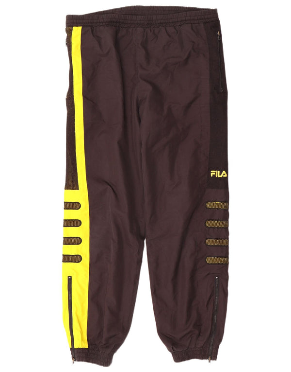 Calça de treino masculina Fila Graphic Joggers médio preto colorblock