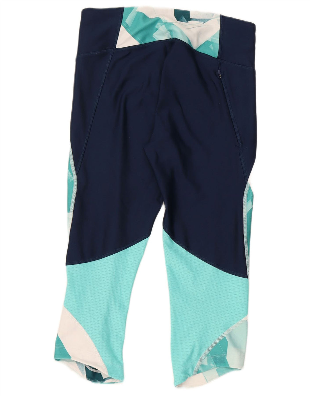 Under Armour Womens Compression Leggings UK 12 Médio Turquesa Geométrico