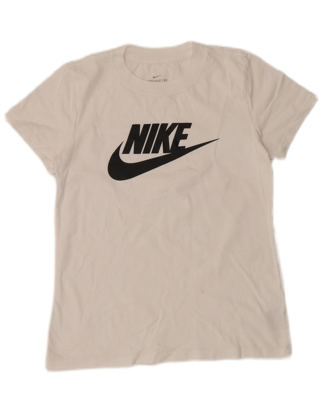 Camiseta feminina gráfica NIKE UK 6 XS algodão branco