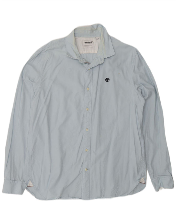 Camisa masculina Timberland Slim Fit XL azul algodão