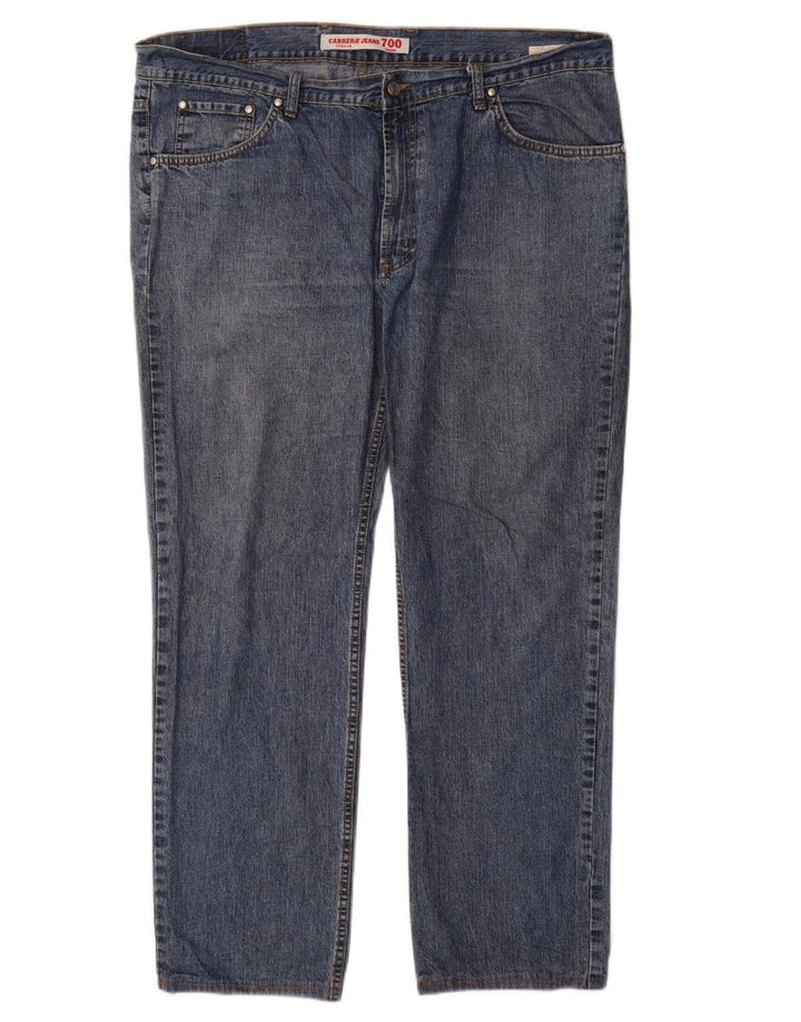 Carrera Mens Straight Jeans W42 L31 Azul Algodão