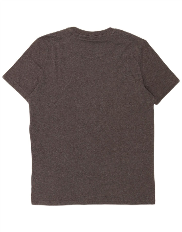 Camiseta Champion masculina gráfica Top algodão cinza médio