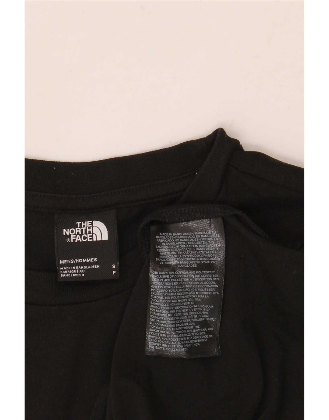 The North Face Camiseta Masculina Top Pequeno Algodão Preto