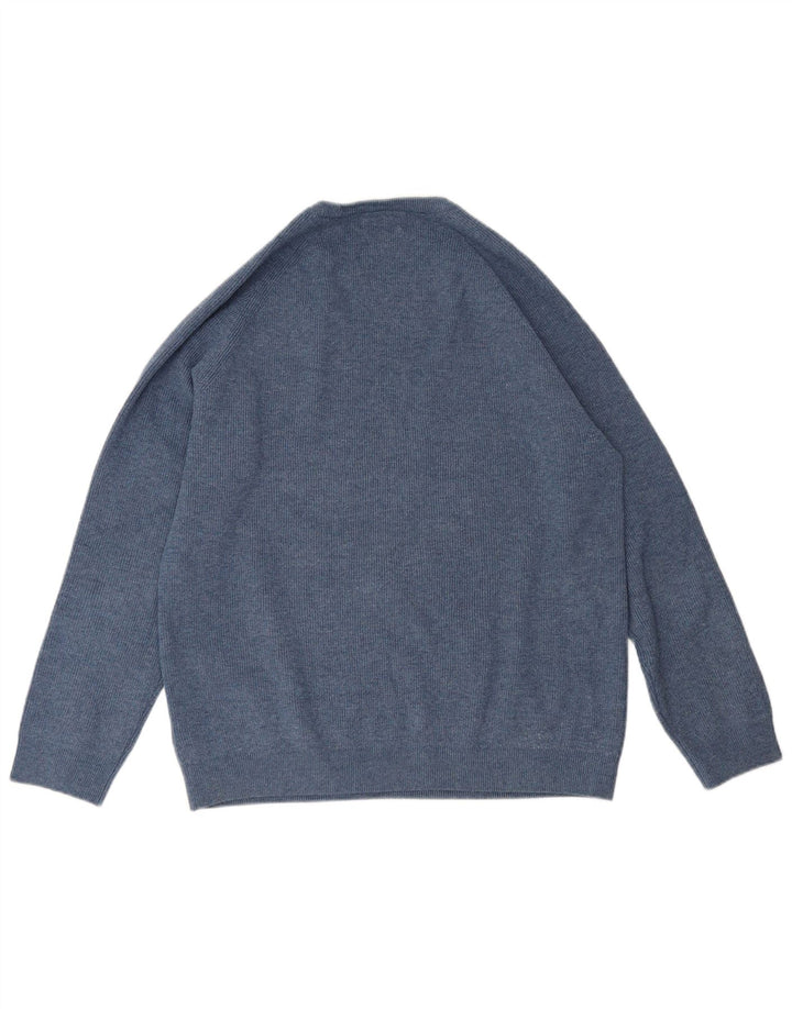 Suéter masculino Marks & Spencer com gola redonda XL azul poliéster