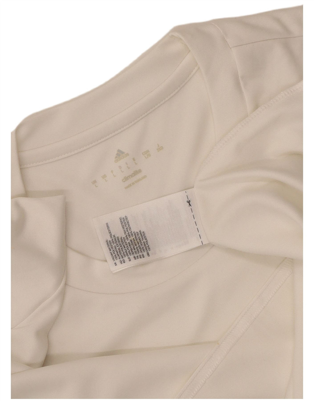 Adidas Mens Climalite Camiseta Top Grande Poliéster Branco